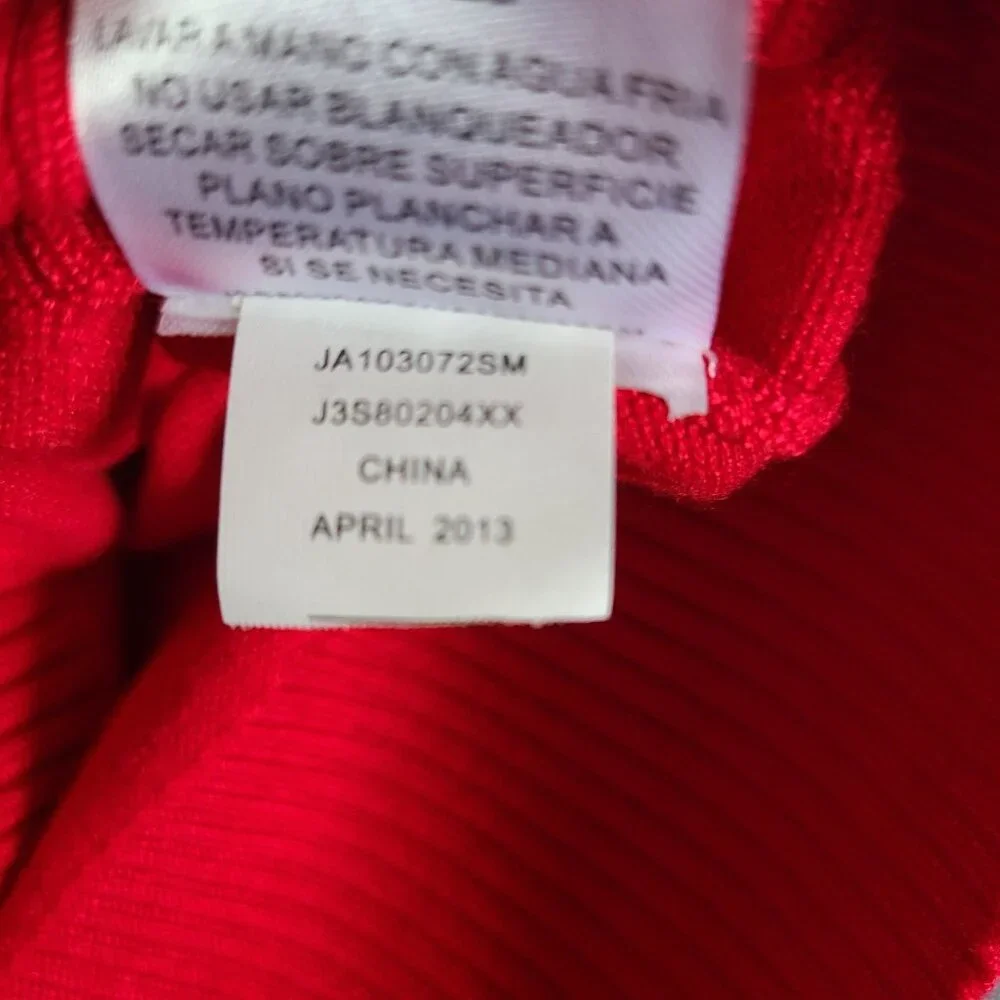 Joseph A. Womens Size 1X Cardigan Red 3/4 Sleeve Button-Front Sweater - Picture 6 of 9
